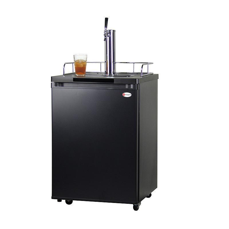 Kegco Kombucha Keg Cooler with Black Cabinet and Door