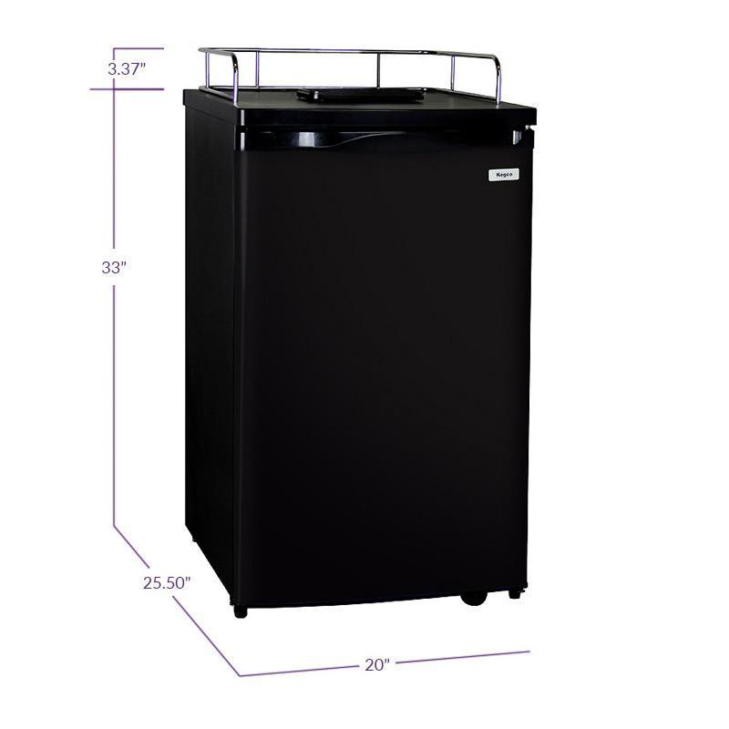 Kegco Kegerator Cabinet Only - Black Cabinet and Door