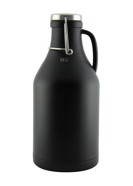 The Grizzly - 64 Oz Double Wall Stainless Steel Flip Top Beer Growler