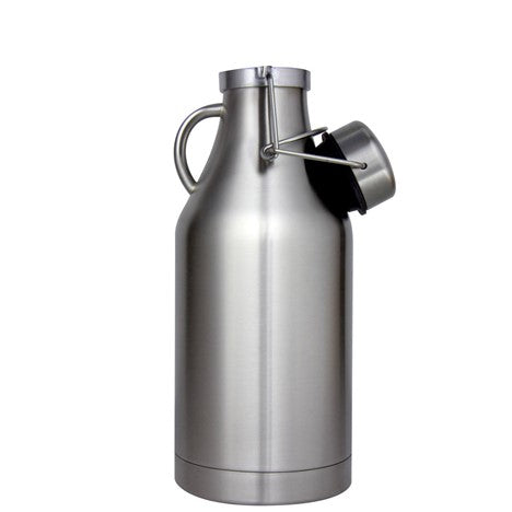 The Grizzly - 32 Oz Double Wall Stainless Steel Flip Top Beer Growler