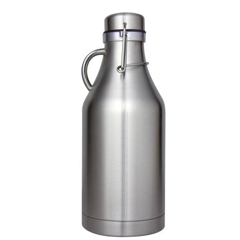 The Grizzly - 32 Oz Double Wall Stainless Steel Flip Top Beer Growler