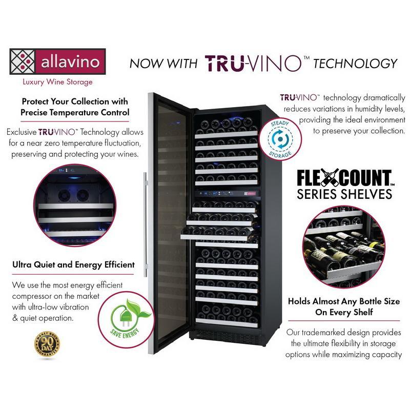 Allavino 172 VSWR172-2SL20 Bottle Dual Zone Stainless Steel Wine Refrigerator