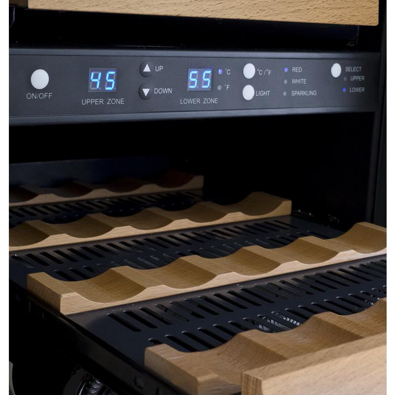 Allavino 30 Bottle Dual Zone Black Wine Refrigerator