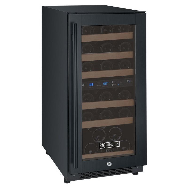 Allavino 30 Bottle Dual Zone Black Wine Refrigerator