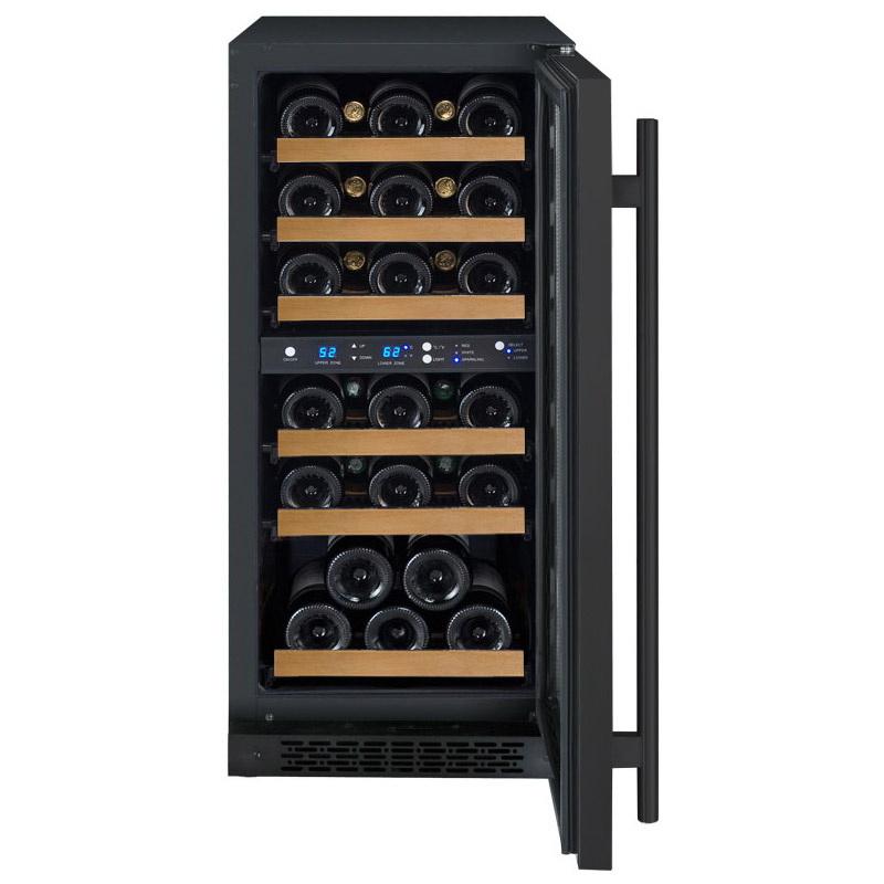 Allavino 30 Bottle Dual Zone Black Wine Refrigerator