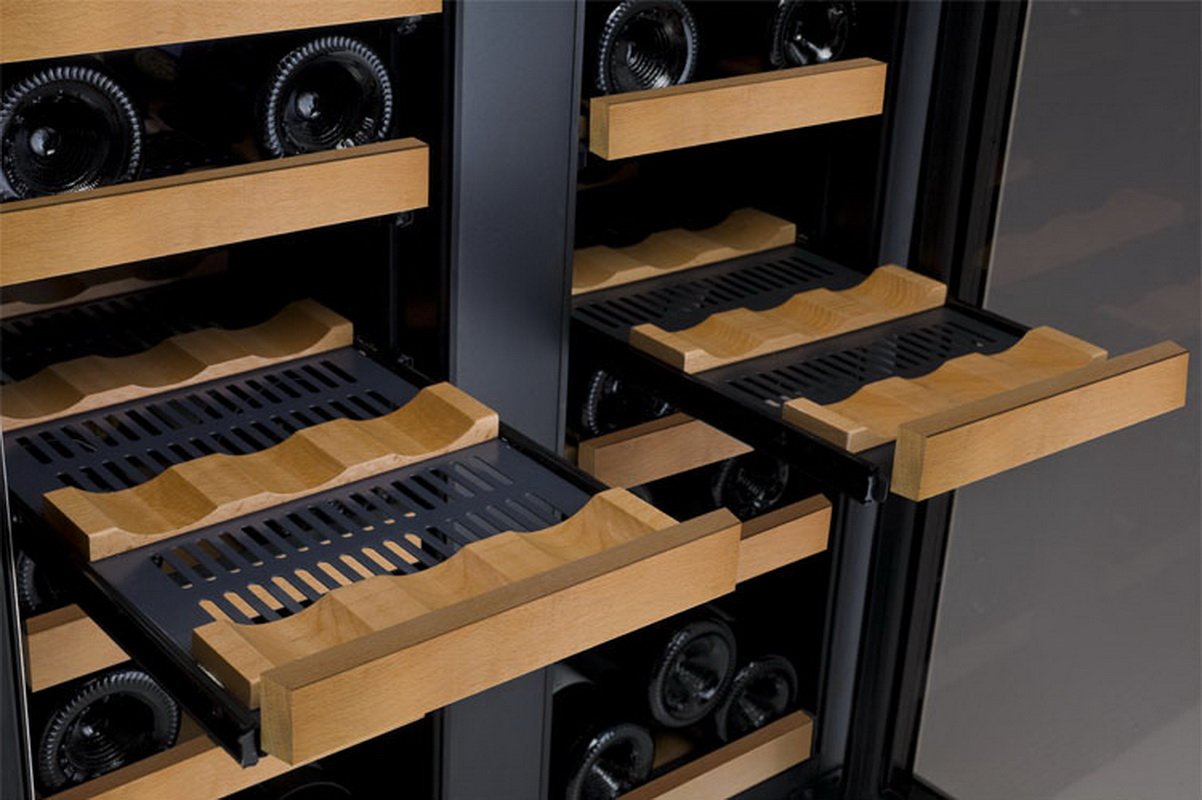 Allavino 36 Bottle Dual Zone Black Wine Refrigerator