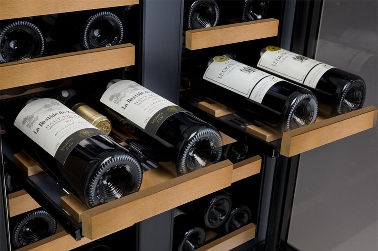 Allavino 36 Bottle Dual Zone Black Wine Refrigerator