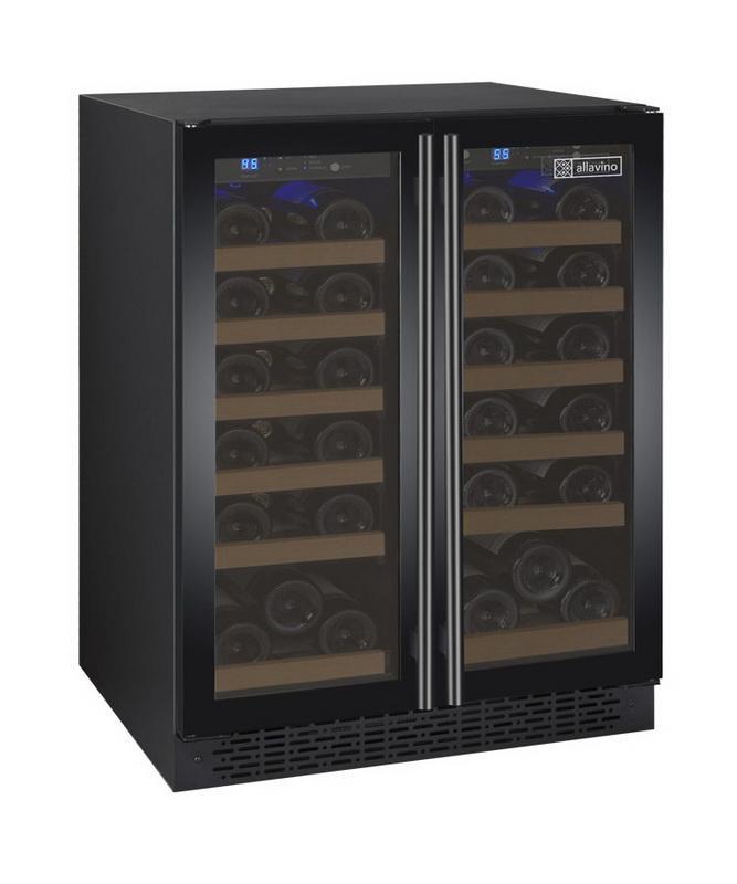 Allavino 36 Bottle Dual Zone Black Wine Refrigerator
