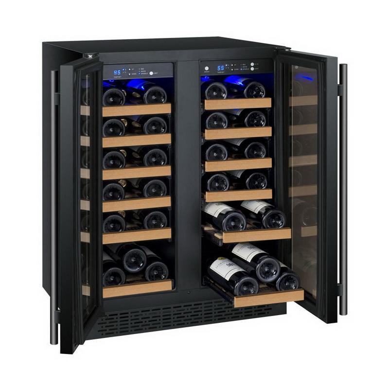 Allavino 36 Bottle Dual Zone Black Wine Refrigerator