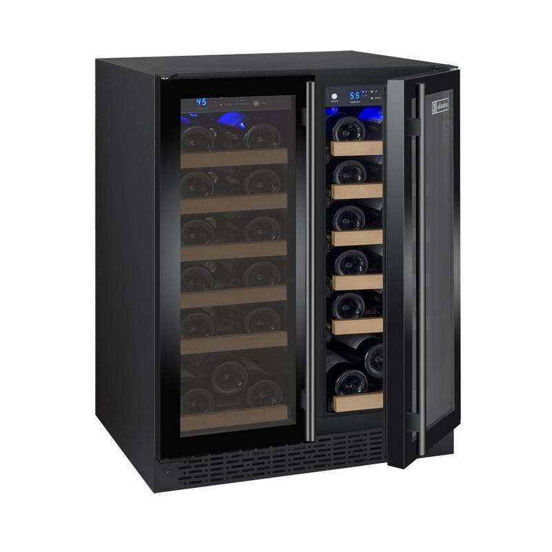 Allavino 36 Bottle Dual Zone Black Wine Refrigerator