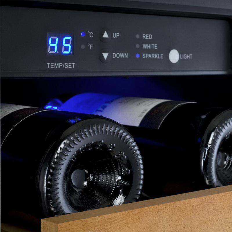 Allavino 36 Bottle Dual Zone Black Wine Refrigerator