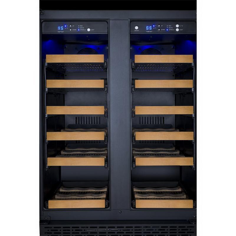 Allavino 36 Bottle Dual Zone Black Wine Refrigerator