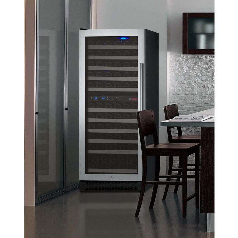 Allavino 121 Bottle Dual Zone Stainless Steel Wine Refrigerator