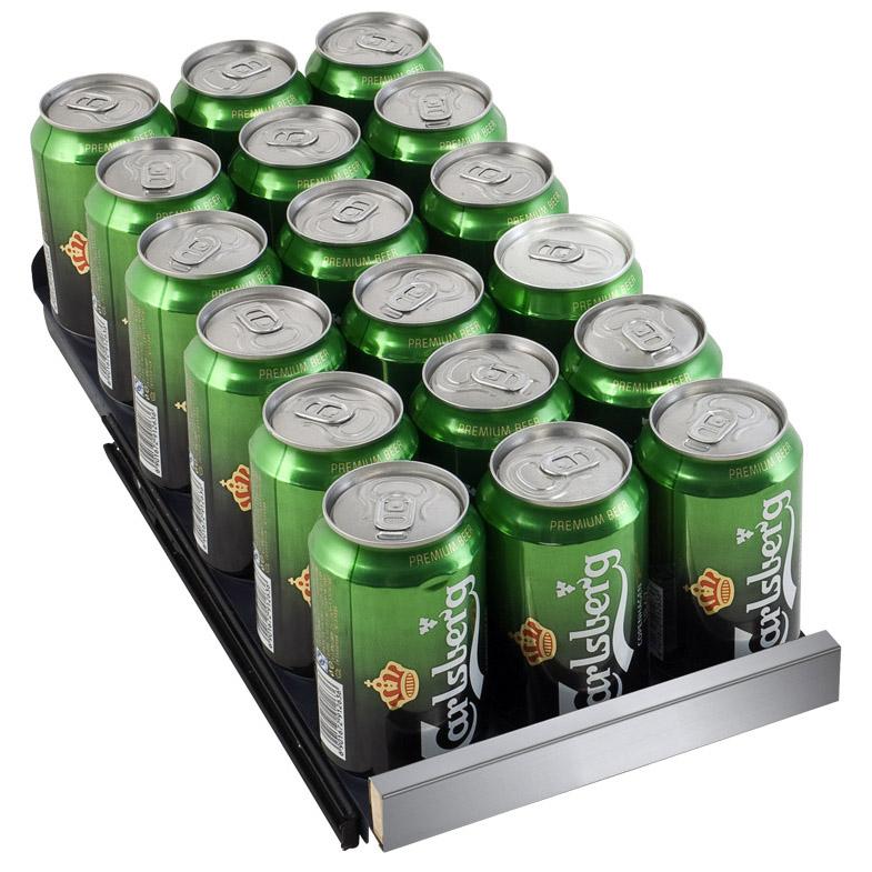 24" Wide FlexCount II Tru-Vino 18 Bottle/66 Cans Dual Zone Stainless Steel Wine Refrigerator/Beverage Center