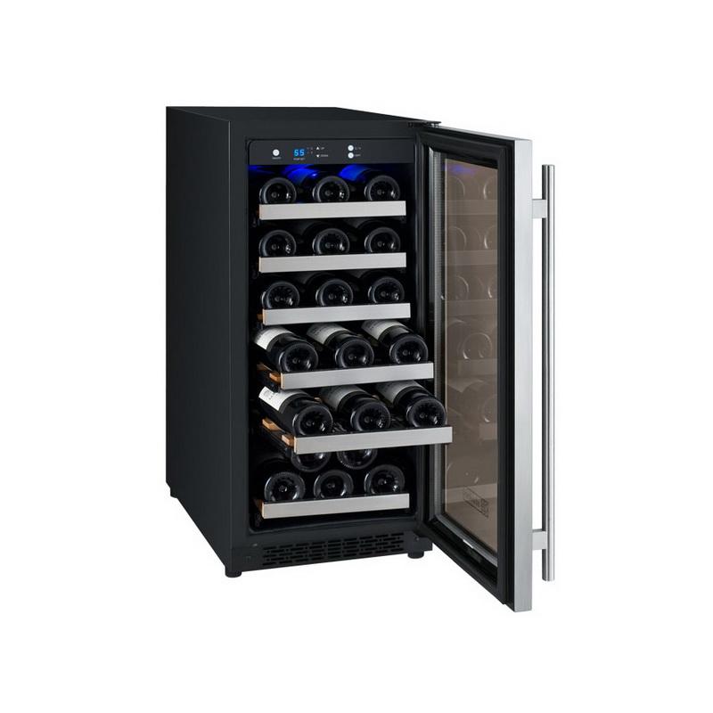 Allavino 30 Bottle Single Zone Stainless Steel Wine Refrigerator