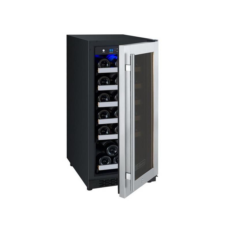 Allavino 30 Bottle Single Zone Stainless Steel Wine Refrigerator