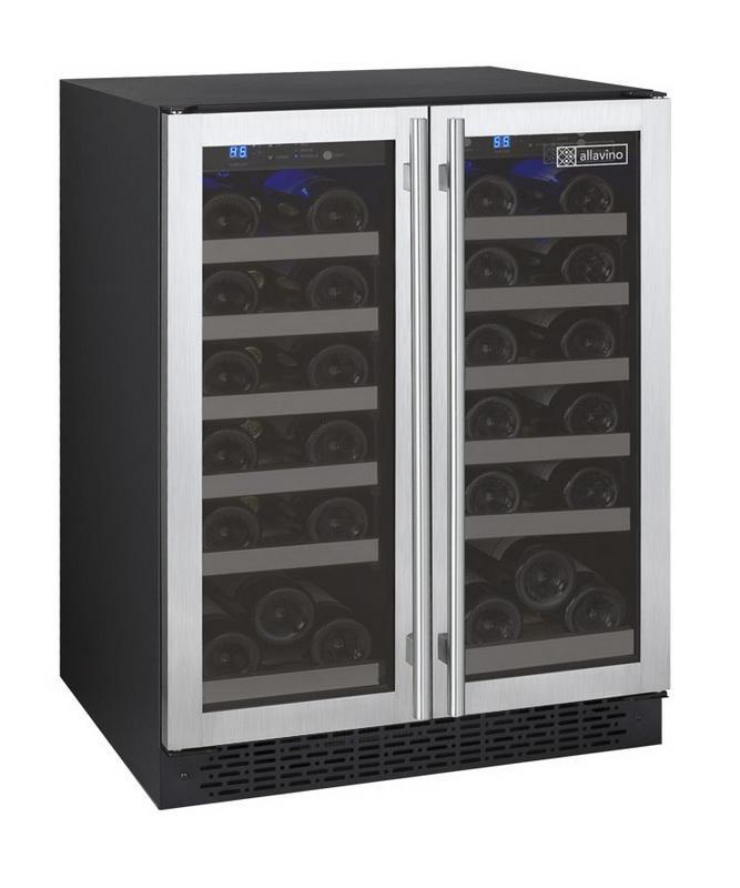Allavino 36 Bottle Dual Zone Stainless Steel Wine Refrigerator