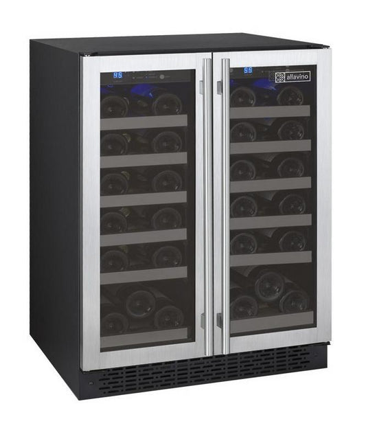 Allavino 36 Bottle Dual Zone Stainless Steel Wine Refrigerator