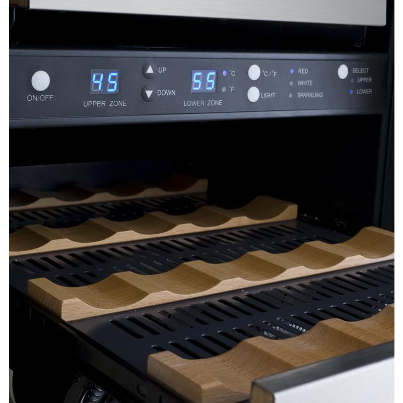 Allavino 30 Bottle Dual Zone Stainless Steel Wine Refrigerator