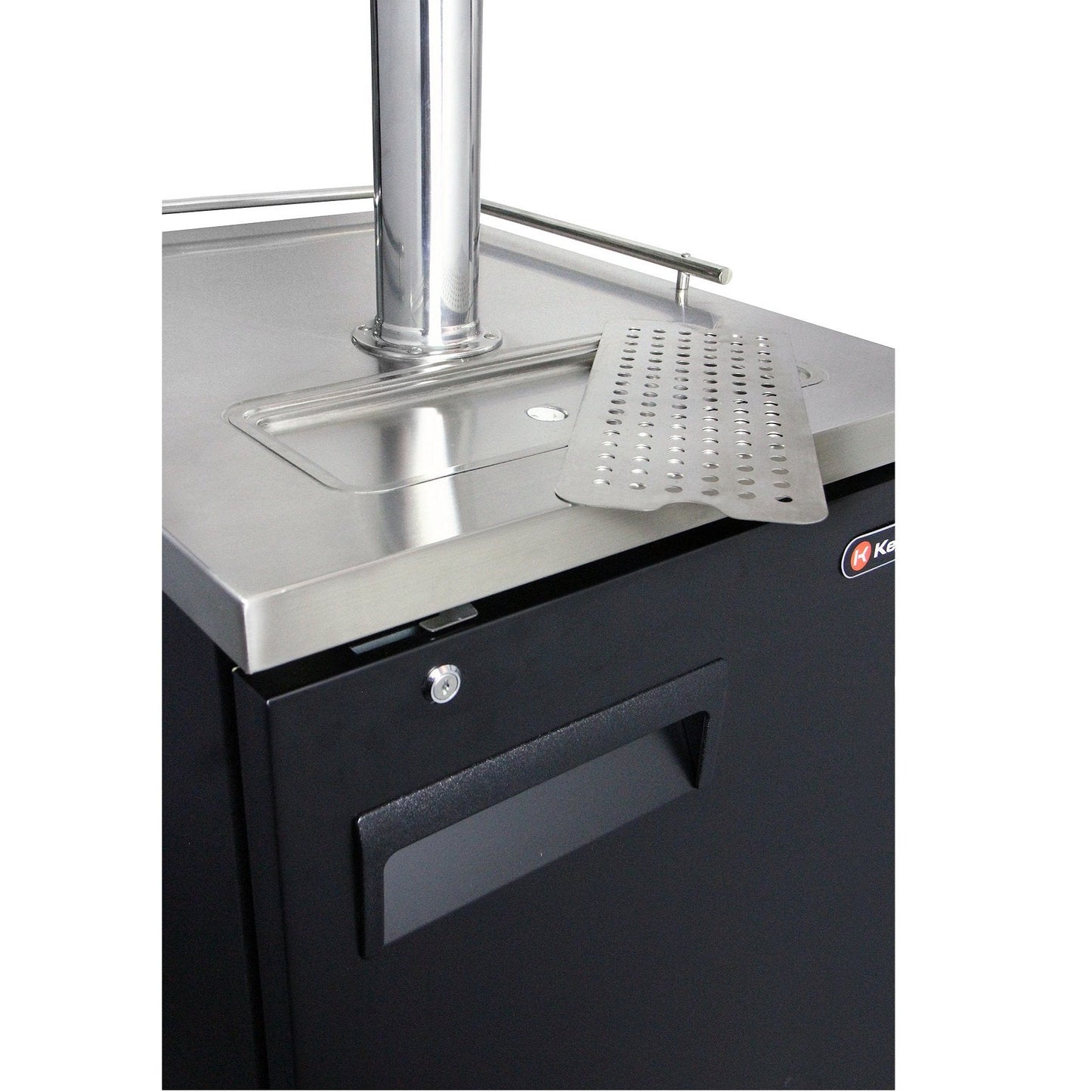 Kegco Four Tap Commercial Kombucharator Kombucha Keg Dispenser - Black