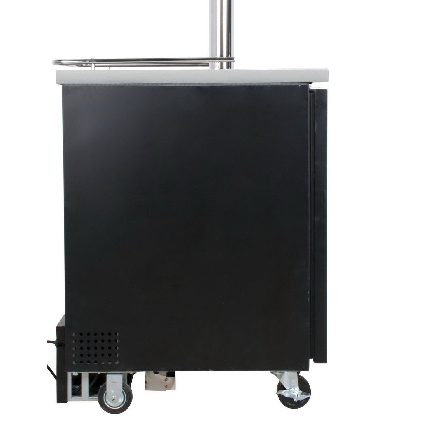 Kegco Four Tap Commercial Kombucharator Kombucha Keg Dispenser - Black