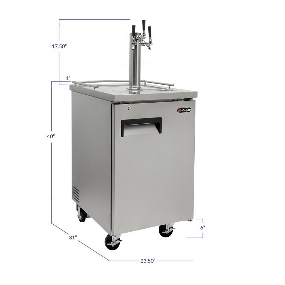 Kegco Triple Keg Tap Three Faucet Commercial Kegerator