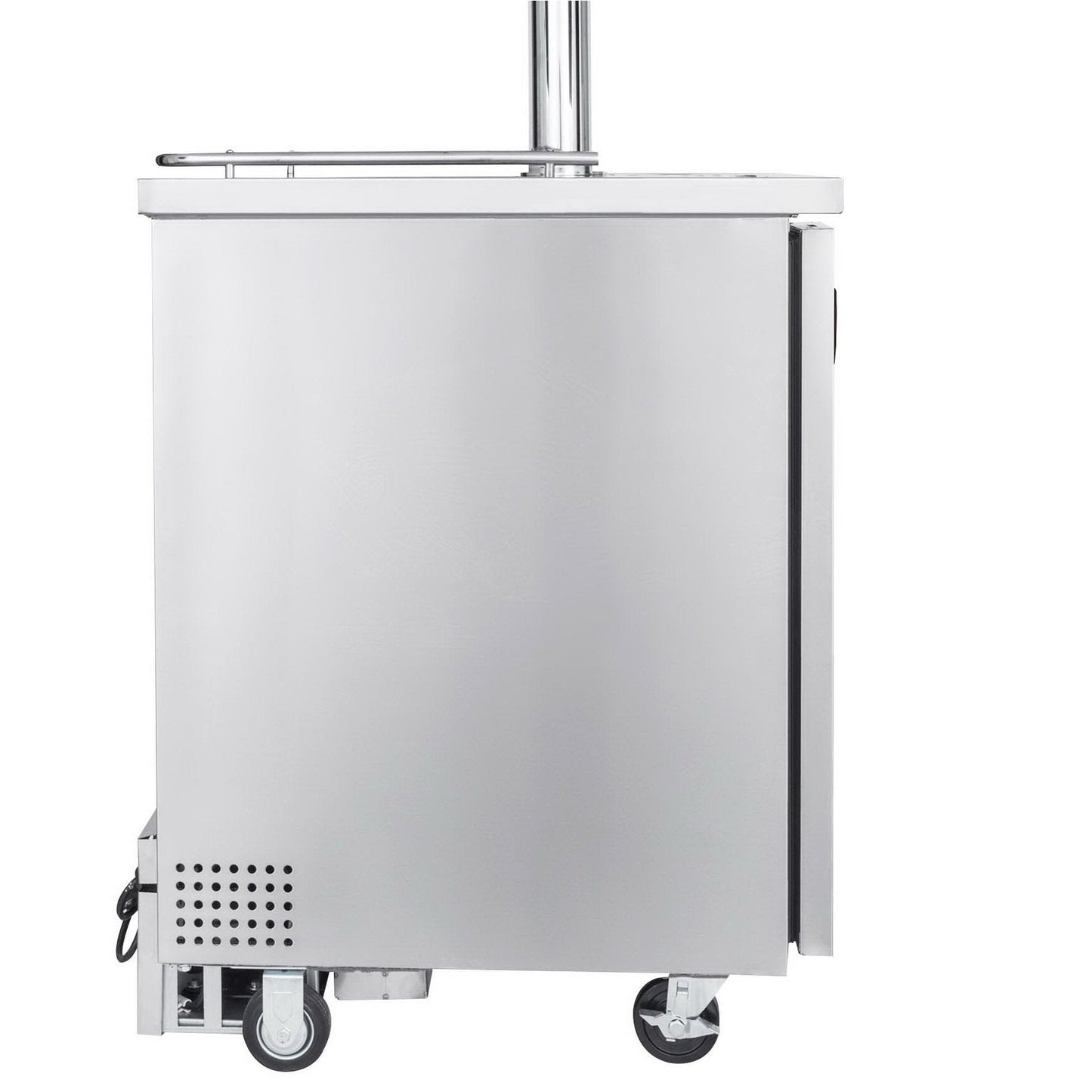 Kegco Two Tap Commercial Kombucharator Kombucha Keg Dispenser - Stainless Steel
