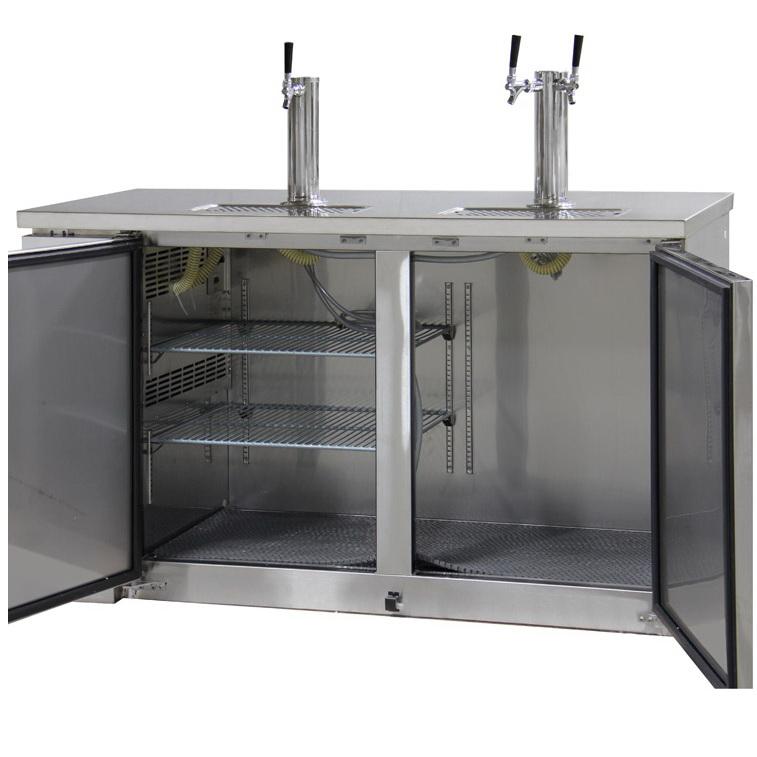 Kegco Three Keg Tap Faucet Commercial Grade Kegerator - Stainless Steel