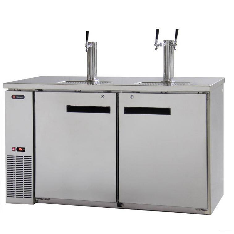 Kegco Three Keg Tap Faucet Commercial Grade Kegerator - Stainless Steel