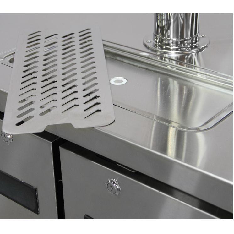 Kegco Three Keg Tap Faucet Commercial Grade Kegerator - Stainless Steel