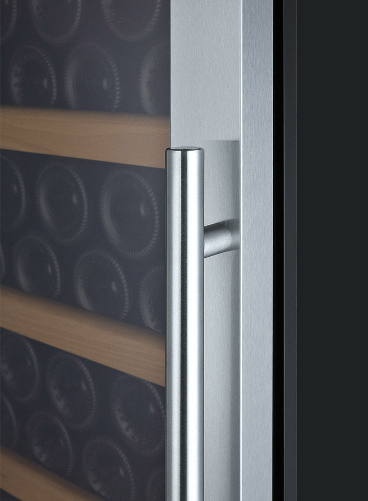 32" Wide Vite II Tru-Vino 277 Bottle Single Zone Stainless Steel Left Hinge Wine Refrigerator