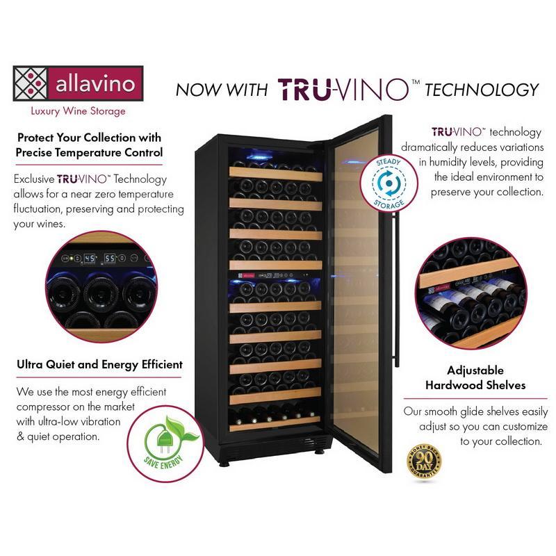 Allavino 99 Bottle Dual Zone Right Hinge Wine Refrigerator