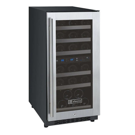 Allavino Flexcount 30 Bottle Capacity  Dual Zone Wine Cooler Refrigerator