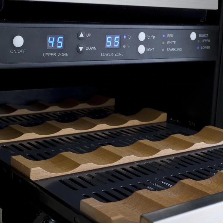 Allavino Flexcount 30 Bottle Capacity Dual Zone Wine Cooler Refrigerator