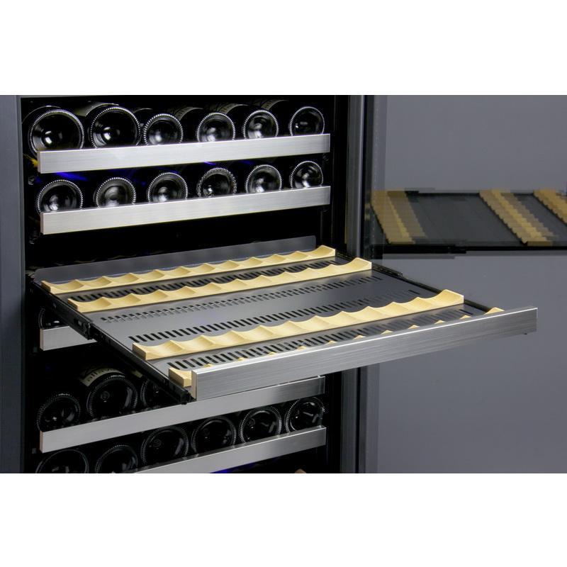 Allavino 249 Bottle Three Zone Stainless Steel Side-by-Side Wine Refrigerator
