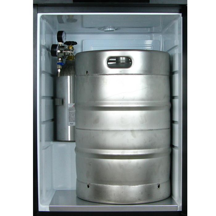 24" Wide Triple Tap Black Kegerator