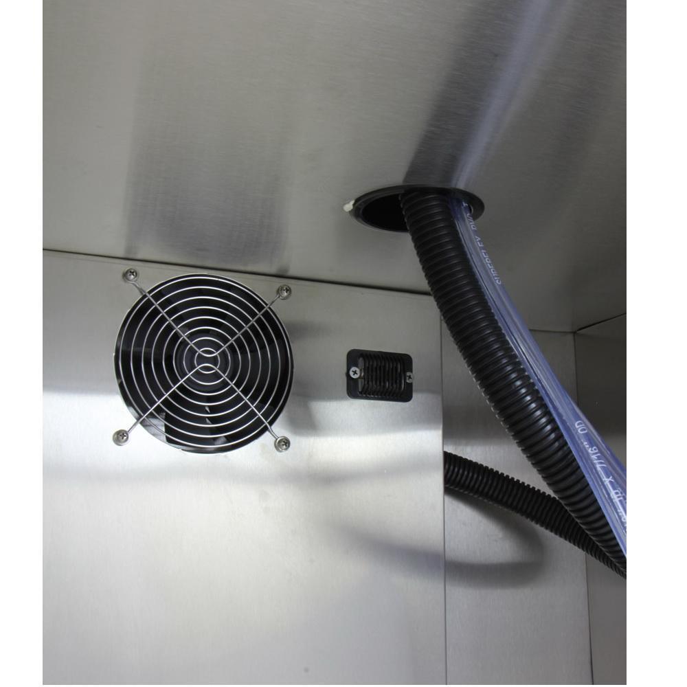 Kegco Dual Faucet Digital Commercial Undercounter Kegerator with X-CLUSIVE Premium Direct Draw Kit - Left Hinge