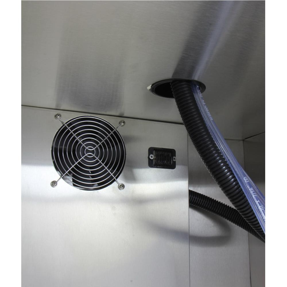 Kegco Dual Tap Digital Outdoor Undercounter Kegerator with X-CLUSIVE Premium Direct Draw Kit - Left Hinge