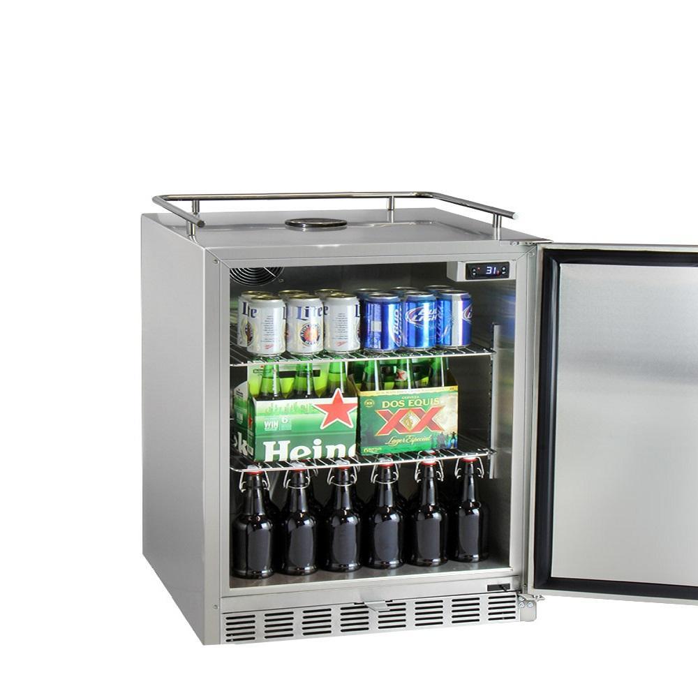 Kegco 24" Wide All Stainless Steel Commercial Built-In Kegerator - Cabinet Only