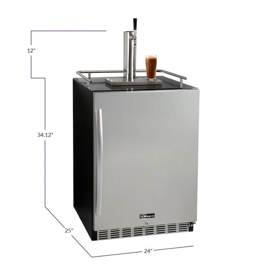 Kegco Full Size Digital Undercounter Cold Brew Coffee Javarator - Black Right Hinge