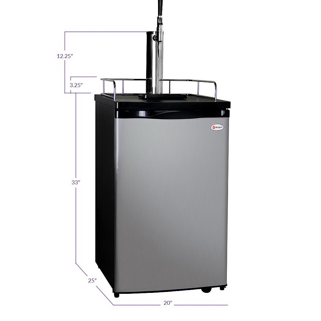 Kegco K199SS-G Guinness® Dispensing Kegerator with Black Cabinet and Stainless Steel Door