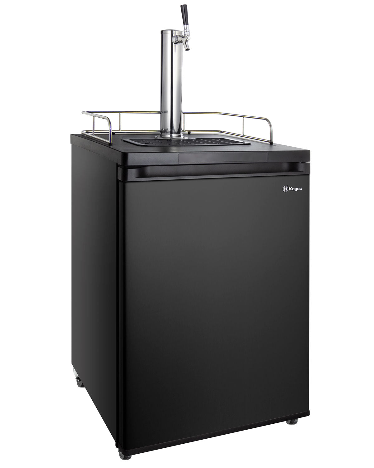 24" Wide Homebrew Single Tap Black Kegerator