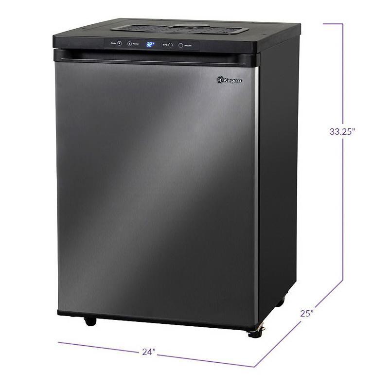 Kegco MDK-309X-01 Full Size Digital Kegerator - Black Cabinet with Black Stainless Steel Door