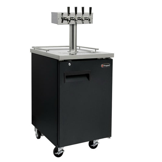 Kegco Four Tap Commercial Grade Kegerator - Black