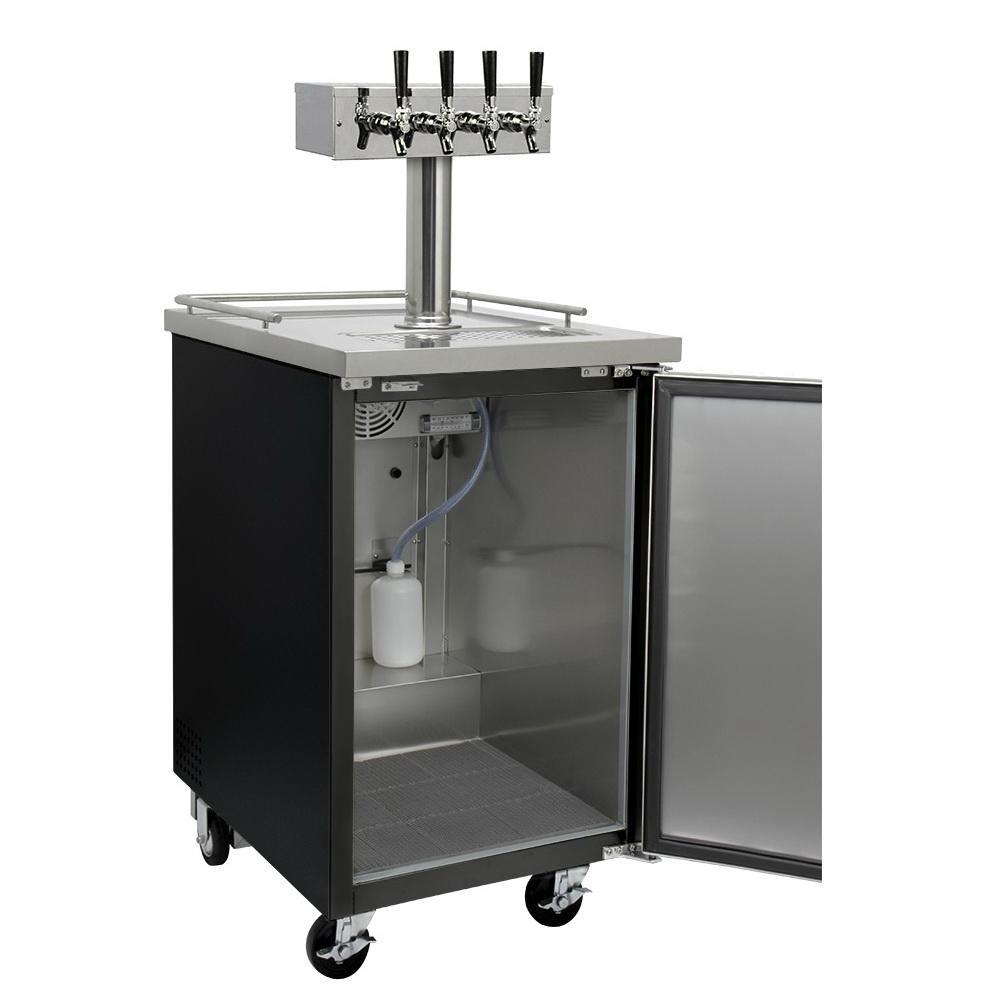 Kegco Four Tap Commercial Grade Kegerator - Black