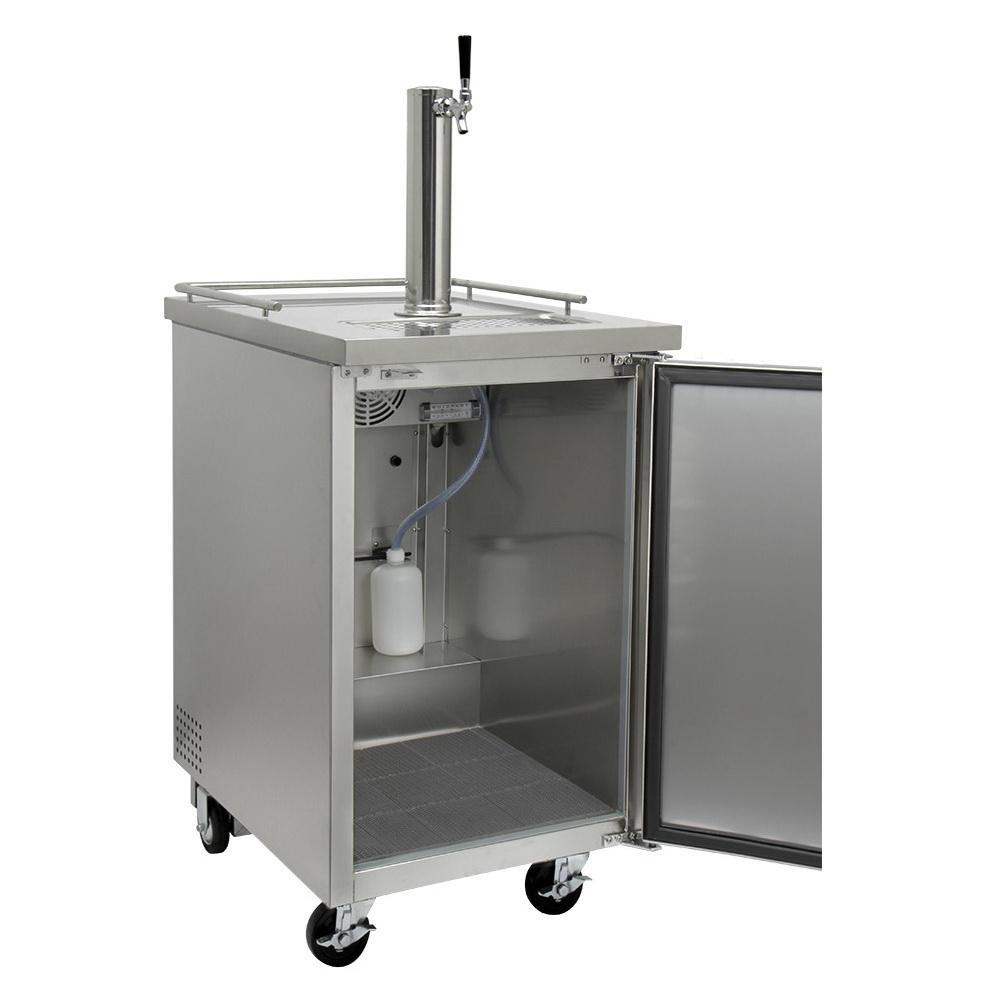 Kegco Commercial Grade Single Tap Keg Faucet Kegerator - All Stainless Steel
