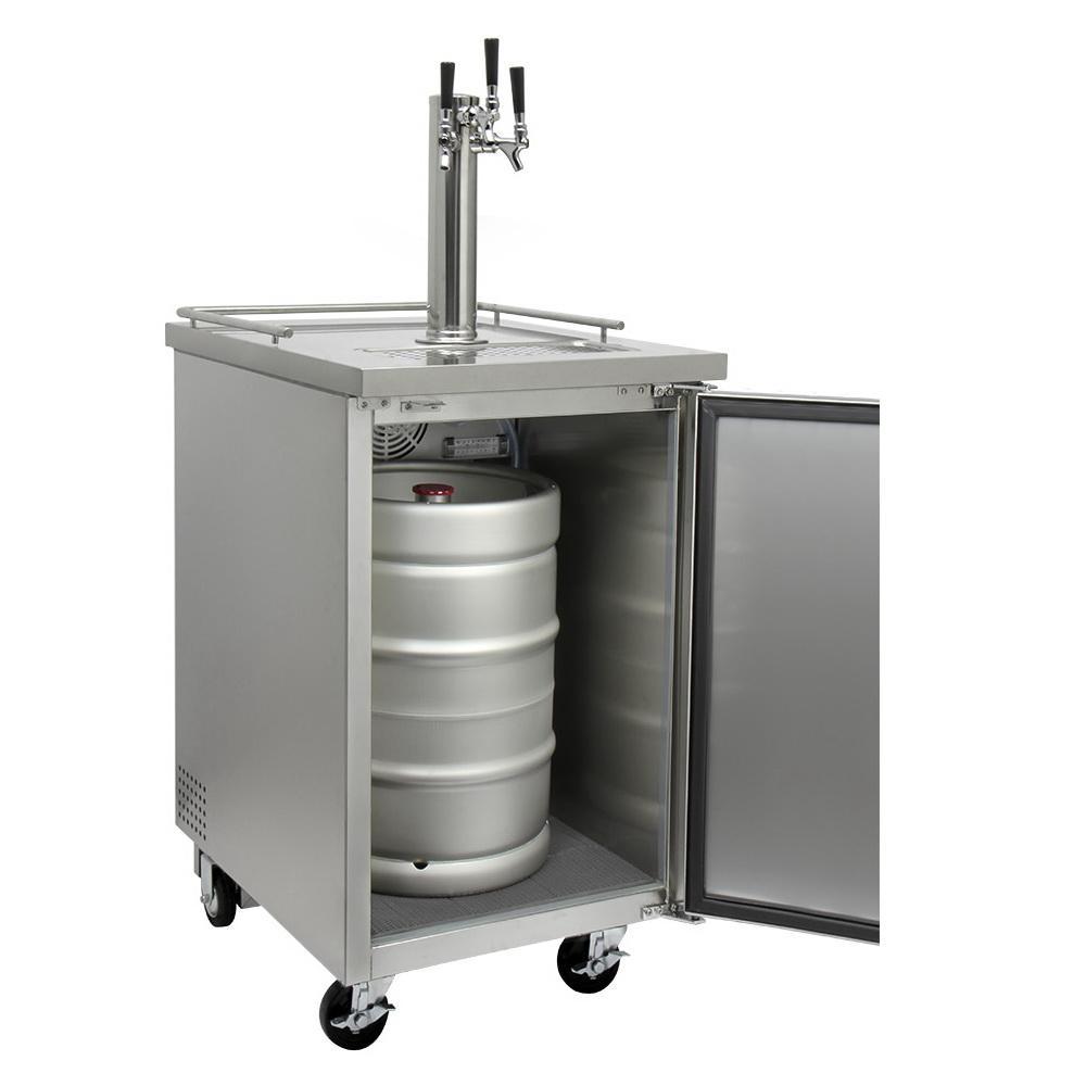 Kegco Triple Keg Tap Three Faucet Commercial Kegerator