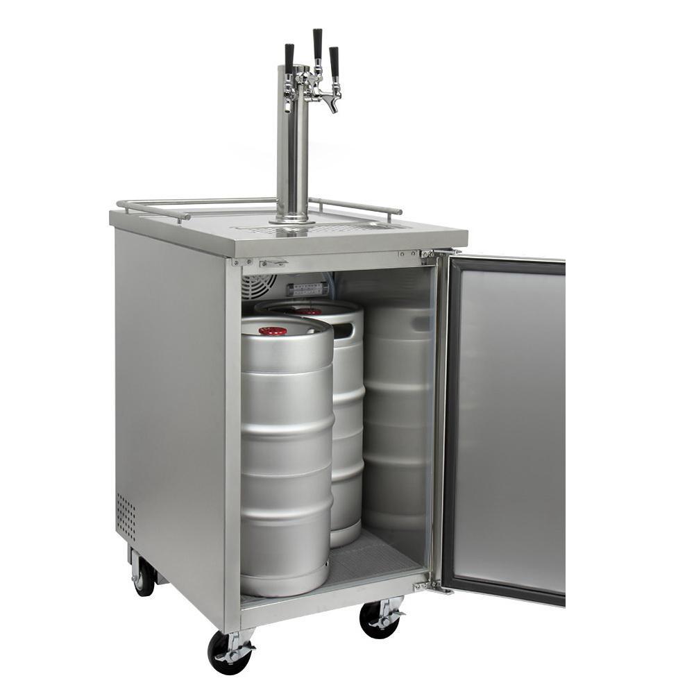Kegco Triple Keg Tap Three Faucet Commercial Kegerator