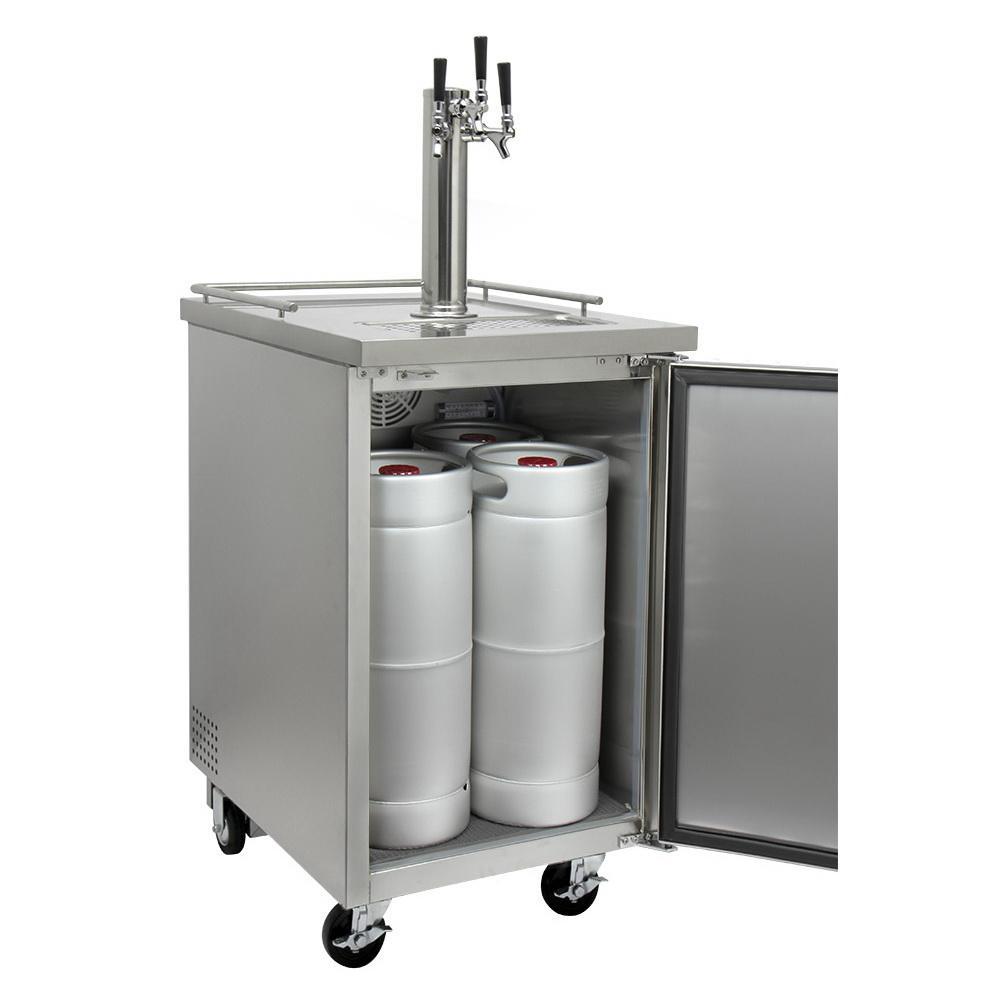 Kegco Triple Keg Tap Three Faucet Commercial Kegerator