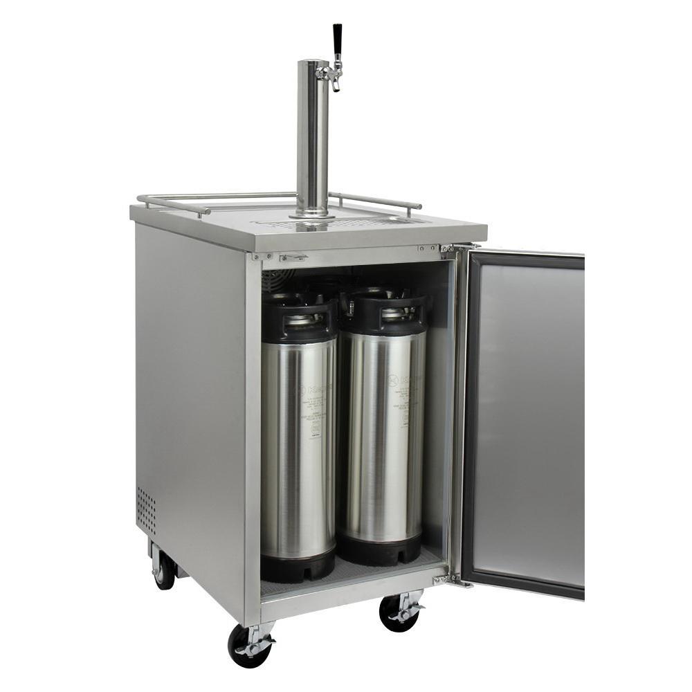Kegco Commercial Grade Single Tap Keg Faucet Kegerator - All Stainless Steel